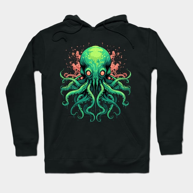 Kawaii Cthulu - Chibi Art Hoodie by Psycho Slappy